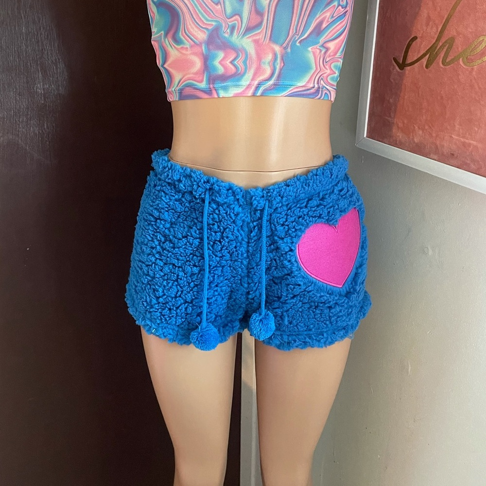 SUPER SALE Fluffy Heart Shorts